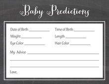 Navy Stripes Gold Anchor Baby Prediction Cards