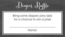 Kraft Mountain Adventure Diaper Raffle Cards