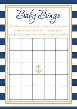 Navy Bow Tie Baby Shower Bingo Cards