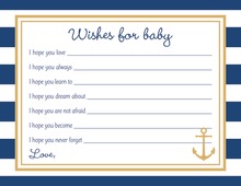 Boho Blue Tribal Patterns Baby Wish Cards