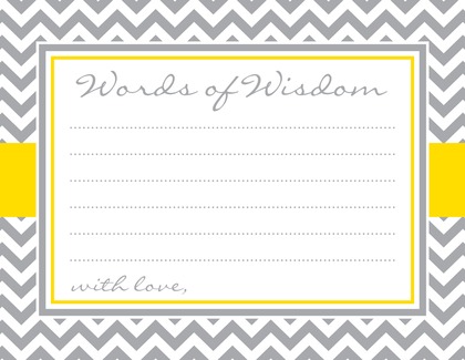 Grey Chevron Yellow Border Note