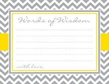 Grey Chevron Mustard Border Advice Cards