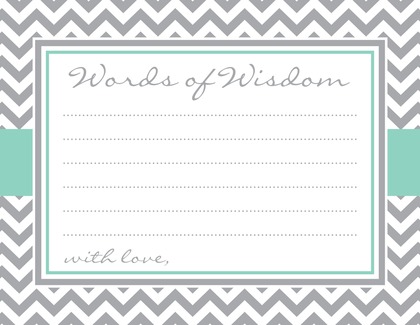 Grey Chevron Aqua Border Note