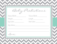 Baby Blue Bow Tie Baby Prediction Cards