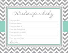 Boho Blue Tribal Patterns Baby Wish Cards