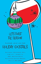 Bright Ornament Display Holiday Invitations