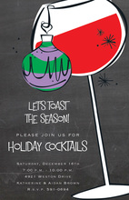 Festive Holiday Dinner Party Chalkboard Invites