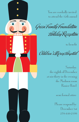 Holiday Party Nutcracker Invitations