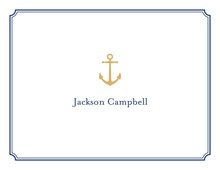 Gold Anchor Nautical Note Cards