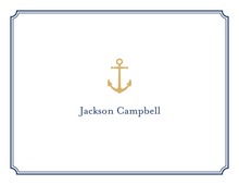 Gold Anchor Nautical Note Cards