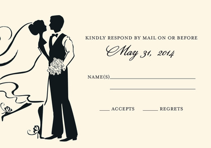 Silhouette Couple Dancing Invitations