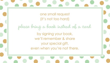 Mint Gold Dots Baby Shower Advice Cards