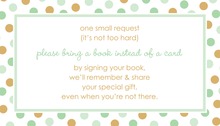 Pastel Multicolored Polka Dots Bring A Book Card