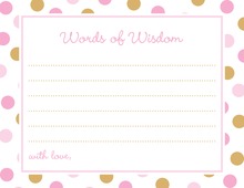 Deep Pink Adorable Hoot Advice Cards