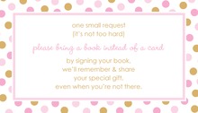 Rose Corners Pink Stripes Bring A Book Card