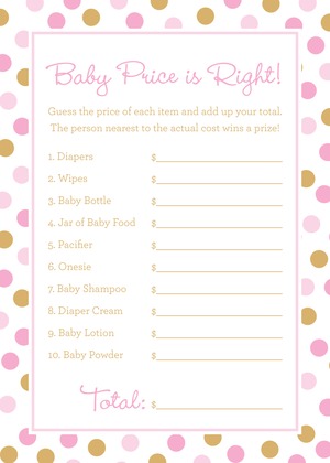 Pink Gold Dots Folded Thank You Cards