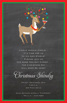Tipsy Reindeer Festive Invitations