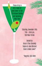 Santa's Cocktail Blush Invitations