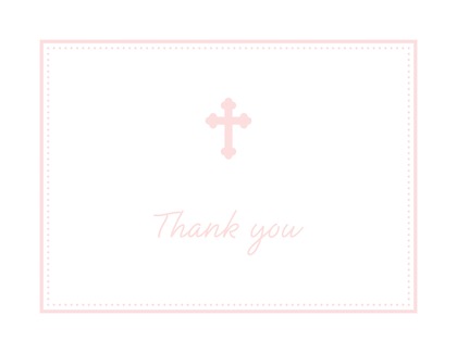 First Communion Pink Religious Fill-in Invitations