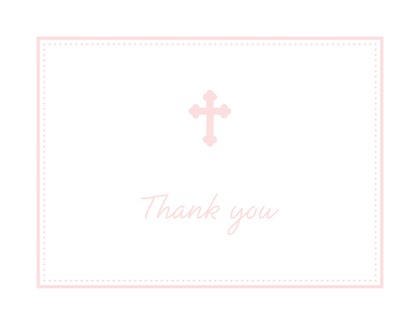 First Communion Pink Religious Fill-in Invitations