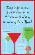 Santa's Cocktail Chalkboard Invitations