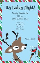 Playful Reindeer Winter Scene Invitations