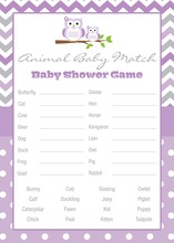 Pink Chevron Elephant Baby Animal Name Game