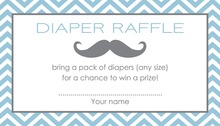 Blue Baby Feet Footprint Raffle Cards