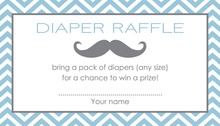 Blue Baby Feet Footprint Raffle Cards