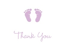 Purple Baby Feet Footprint Notes