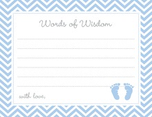 Blue Grey Chevron Owls Advice Cards