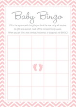 Deep Pink Adorable Hoot Baby Bingo Game Cards