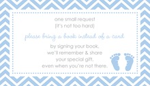 Blue Baby Feet Footprint Bring A Book Card
