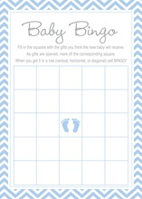 Yellow Chevron Elephant Baby Shower Bingo Game