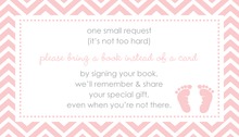 Pink Baby Feet Footprint Bring A Book Card