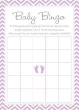 White Lace Border Burlap Baby Bingo Game