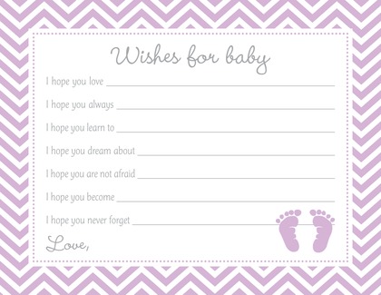 Purple Baby Feet Footprint Bring A Book Card