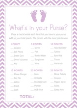 Purple Baby Feet Footprint What's In Your Purse Game