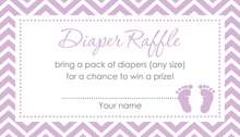 Purple Baby Feet Footprint Raffle Cards