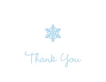 Trendy Snowflakes Blue Thank You Cards