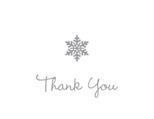 Trendy Snowflakes Grey Thank You Cards