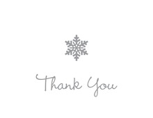 Exquisite Snowflakes Blue Thank You Cards