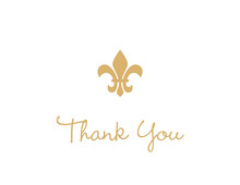 Gold Fleur de lis Note