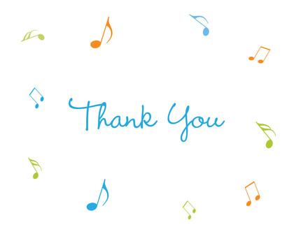Music Thank You Note Cards