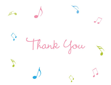 Music Thank You Note Cards