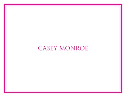 Black Double Border Folded Note