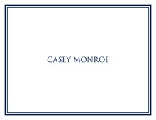 Navy Double Border Folded Note