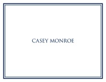 Navy Double Border Folded Note