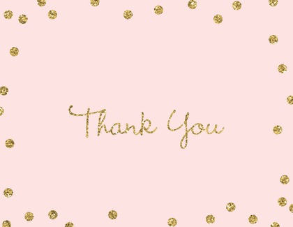 Gold Glitter Graphic Dots Mint Thank You Cards