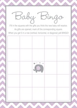 Purple Snowflakes Baby Bingo